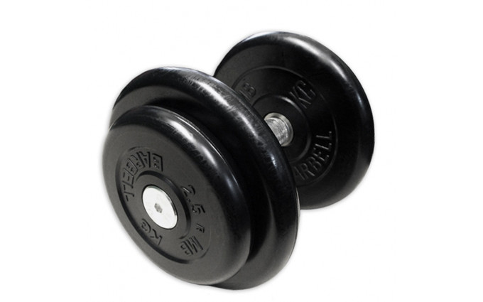 Гантель чёрная, неразборная, с вращающающейся хромированной ручкой, 18,5 кг Гантель чёрная, неразборная, с вращающающейся хромированной ручкой, 18,5 кг