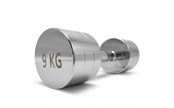 Гантель UNIX Fit PRO круглая хромированная 9 кг Гантель UNIX Fit PRO круглая хромированная 9 кг
