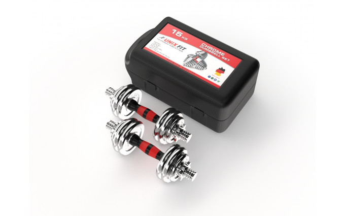 Набор гантелей UNIXFIT в кейсе 15kg Набор гантелей UNIXFIT в кейсе 15kg